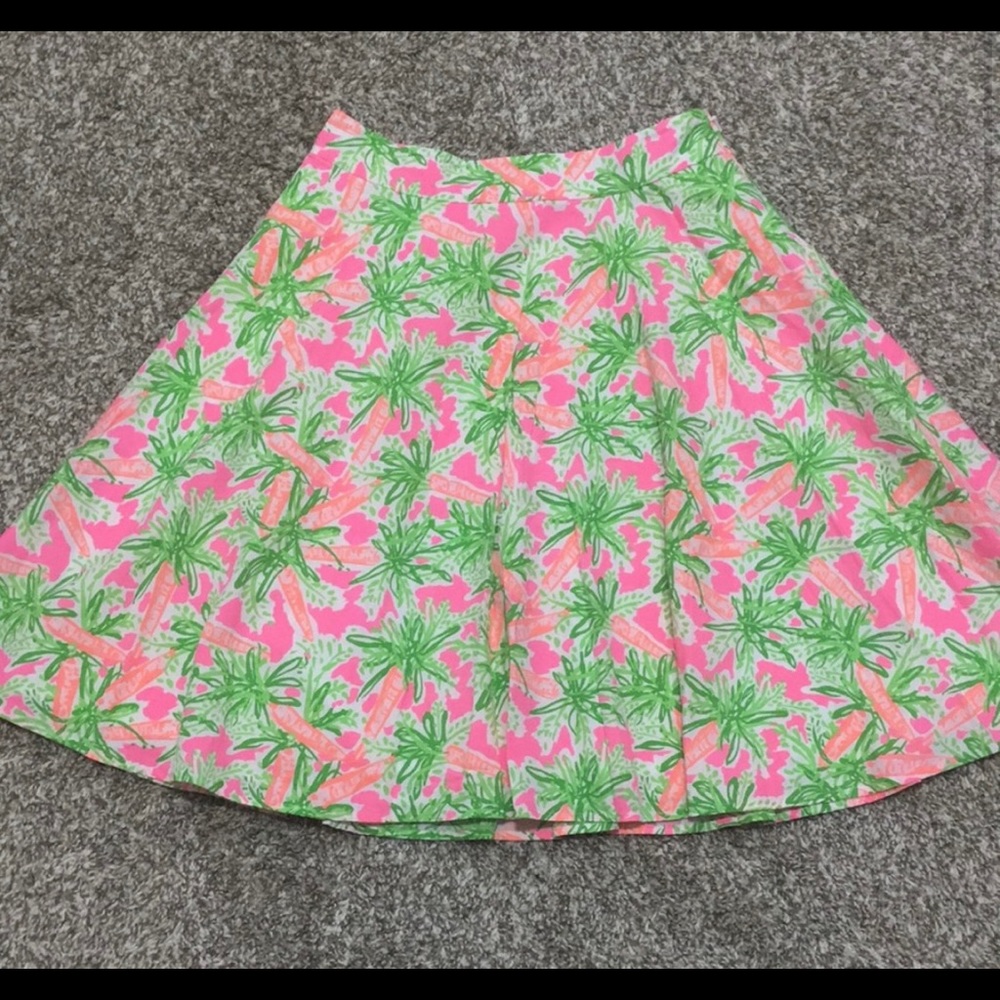 Lilly Pulitzer Carrot Printed Easter Size 0 Skirt